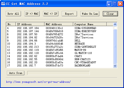 Click to view CC Get MAC Address 2.2 screenshot